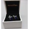 Pandora Original Earrings BLUE Alluring silver Sparkling + Free BOX