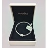 Pandora Moments Sparkling Heart Pavé Clasp Snake Chain Bracelet