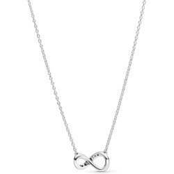 NEW PANDORA SILVER WOMENS NECKLACE SPARKLING INFINITY COLLIER SYMBOL GIFT BOX