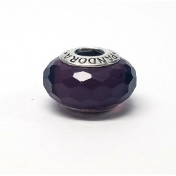 Genuine Pandora Faceted Murano Glass Light Purple Bead Charm ALE 925