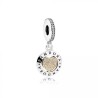 Pandora Logo Pavé Heart Dangle Charm