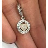 Pandora Logo Pavé Heart Dangle Charm