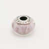 Genuine Pandora Pink Triangle Murano Glass Charm With Bubbles Charm