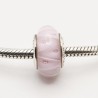 Genuine Pandora Pink Triangle Murano Glass Charm With Bubbles Charm