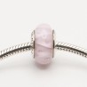 Genuine Pandora Pink Triangle Murano Glass Charm With Bubbles Charm