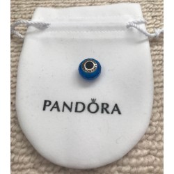 Pandora Murano Glass Charm Blue Faceted Bead Sterling Silver S925 ALE New