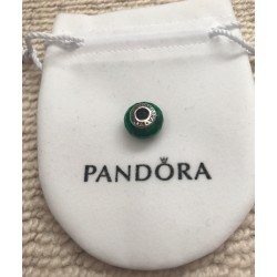 Pandora Green Murano Glass Charm with Faceted Beads, Crafted in Sterling Silver 925 ALE