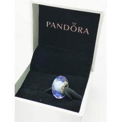 Genuine Pandora Faceted Murano Glass Light Purple Bead Charm ALE 925