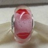 Genuine Pandora Faceted Murano Glass RED PINK Kiss Bead Charm ALE 925