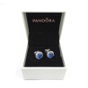 PANDORA Blue Round Sparkle Stud Earrings