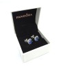 PANDORA Blue Round Sparkle Stud Earrings