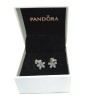 Pandora Daisy silver stud earrings with cubic zirconia