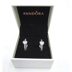 Pandora ALLURING HOOP Earrings Genuine ALE Silver Original Gft box Stud