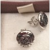 Pandora SIGNATURE SPARKLING Earrings Genuine ALE Silver Original Gft box Stud