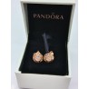 Pandora SIGNATURE SPARKLING Earrings Genuine ALE ROSE GOLD Original Gft box Stud