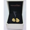 Pandora SIGNATURE SPARKLING Earrings Genuine ALE GOLD Original Gift box Stud