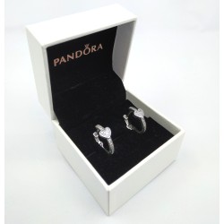 Pandora ALLURING HOOP Earrings Genuine ALE Silver Original Gft box Stud