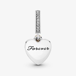 Pandora I Love You Forever Heart Dangle Charm