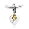 Pandora I Love You Forever Heart Dangle Charm