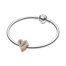 Pandora Sparkling Freehand Heart Charm