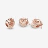 Pandora Moments Heart padlock and key rose gold-plated charm