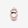 Pandora Moments Heart padlock and key rose gold-plated charm