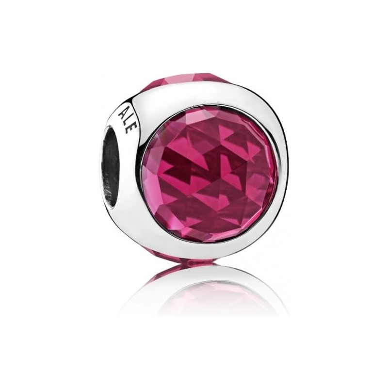 Pandora S925 Cerise Radiant Droplet Sterling Silver Radiant Droplet with Cerise Crystal