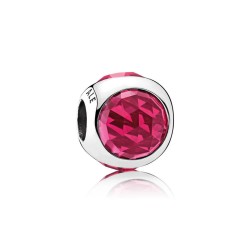 Pandora S925 Cerise Radiant Droplet Sterling Silver Radiant Droplet with Cerise Crystal