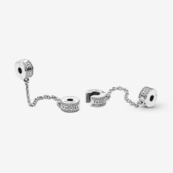 Pandora Logo Safety Chain Clip Charm 792057CZ-05