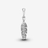 Pandora Spiritual Feather Pendant, 100% 925 Sterling Silver Charm