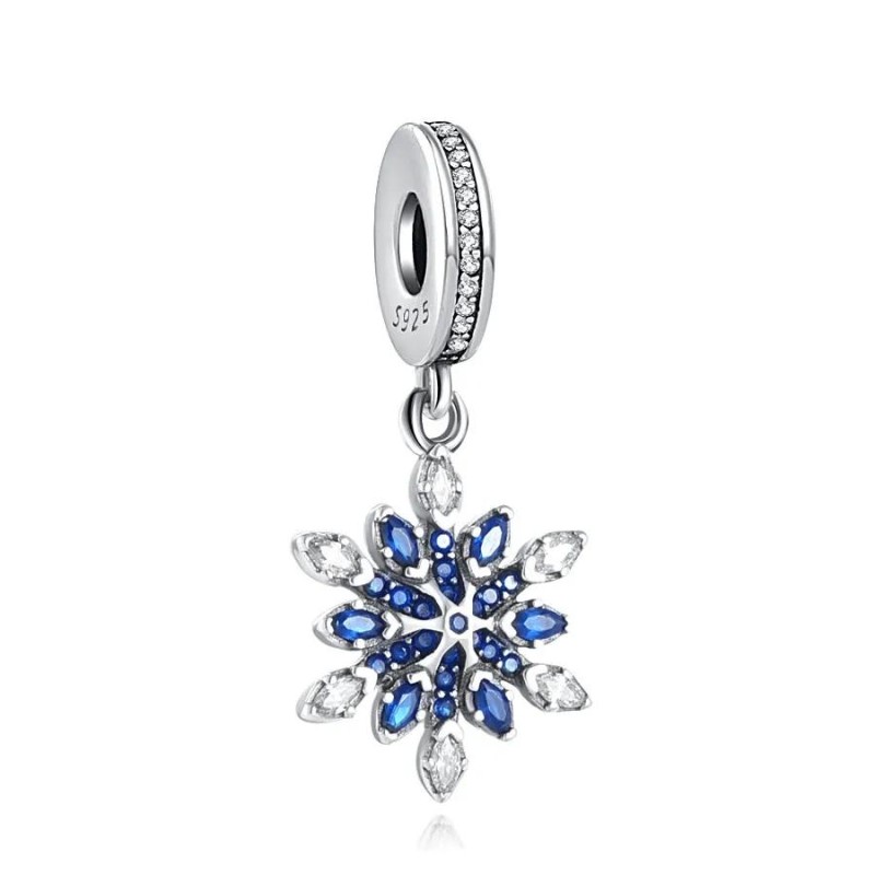 Shimmering Snowflake Dangle Charm