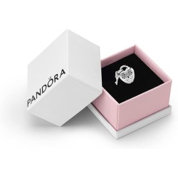 Pandora Silver Love You Lock Charm Heart and key padlock