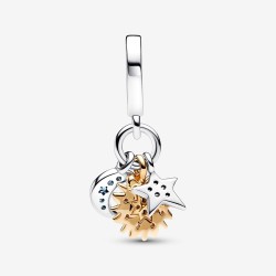 Pandora Two-tone Celestial Triple Dangle Charm