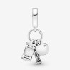 PANDORA Jewelry Symbols of New York City Dangle Sterling Silver Charm Taxi Liberty statue