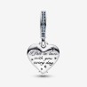 Pandora Celestial Shooting Star Heart Double Dangle Charm