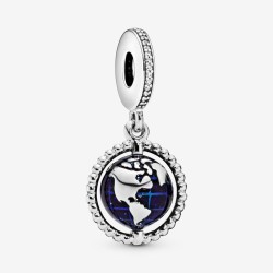 Pandora Globe silver dangle...