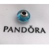 Pandora Beads-Dazzling Murano Glass Teal Faceted-Charm