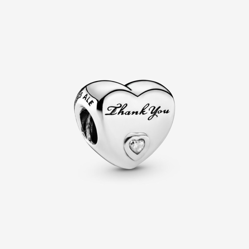 Pandora Polished Thank You Heart Charm