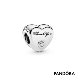 Pandora Polished Thank You Heart Charm