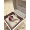 Pandora fuchsia faceted murano glass bead.