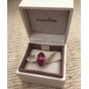 Pandora fuchsia faceted murano glass bead.