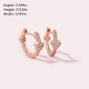 Genuie Original Pandora Earrings Sparkling Hoop Alluring Heart Love ROSE GOLD