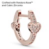 Genuie Original Pandora Earrings Sparkling Hoop Alluring Heart Love ROSE GOLD