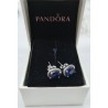 Pandora Sparkling OVAL Larg Earrings Blue + GIFT BOX