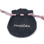 Black Jewellery Drawstring Pouch, black and pink