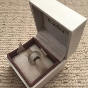 Pandora Clear Glass Bead Charm, clear, view 1