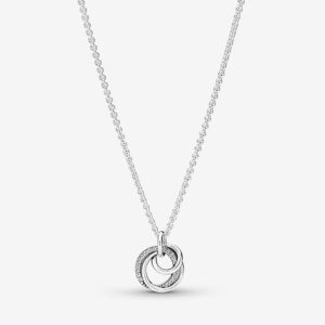 Pandora Family Always Encircled Pendant Necklace, silver tone, view 1