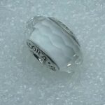 Pandora Fascinating White Glass Bead Charm, white, view 1