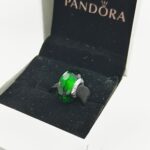 Pandora Green Faceted Glass Bead Charm, green, view 1