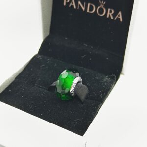Pandora Green Faceted Glass Bead Charm, green, view 1